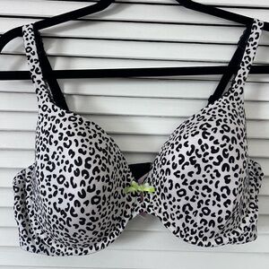 Victoria's Secret Black and White Animal Print Bra